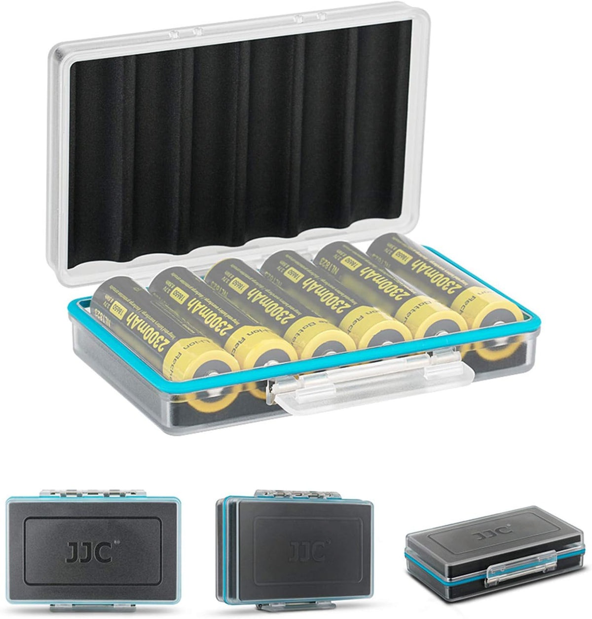 18650 6 18650 JJC Battery Case, Shockproof & Water-resistant Battery Storage Holder for x Battery, PC Shell Easy
