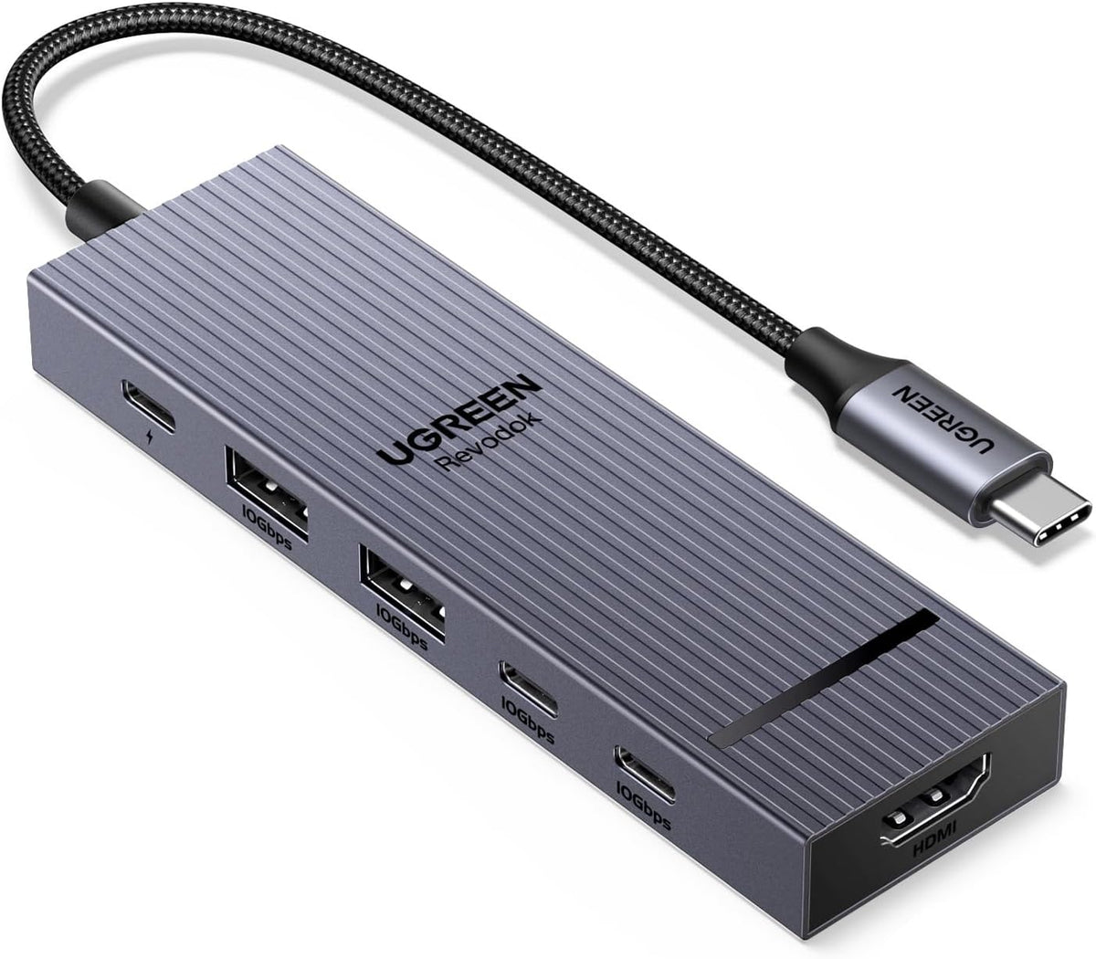 UGREEN 6 1 10Gbps 4K 60Hz 100W Revodok Pro USB-C Hub in HDMI, Power Delivery for MacBook Pro/Air, iPad Pro, Thinkpad