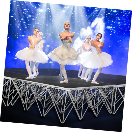 Ciieeo Portable Folding Stage Platform: 48 X 48 In Heavy Duty Performance Floor - Aluminum Dance Floor For Weddings, Events, Schools, Restaurants