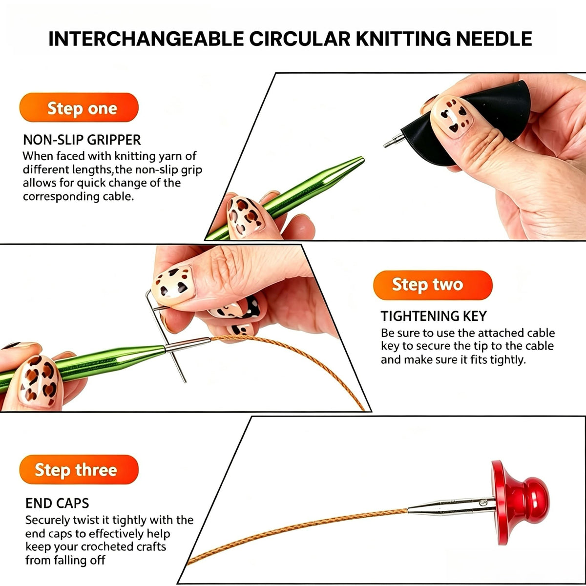 Hzkokon Knitting Needles Set Interchangeable Aluminum Circular Knitting Needles Set 13 Pairs of 4 Inch Premium Aluminum Needles & Accessories Green