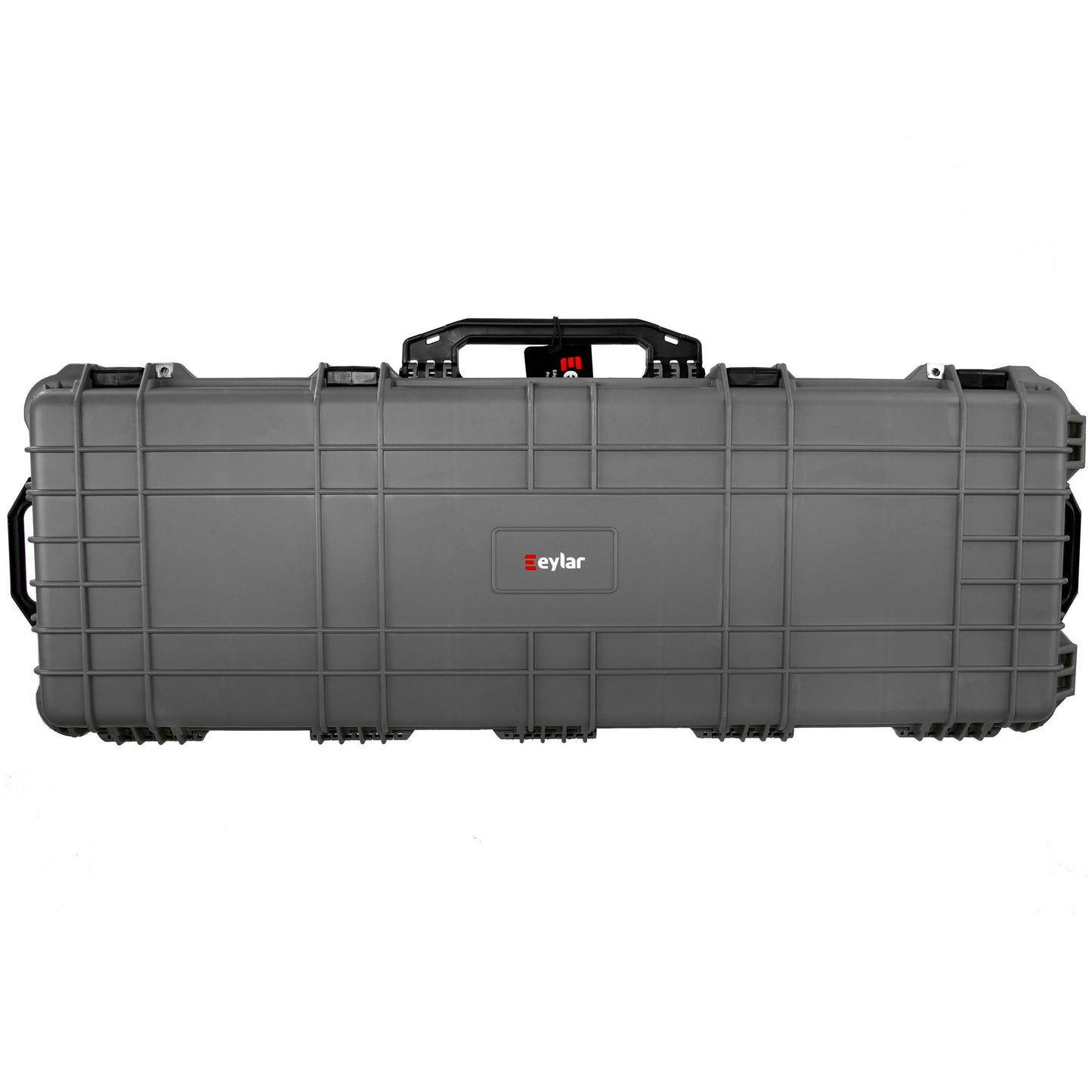 Eylar 53" Inch Protective Roller Rifle Hard Case with Foam, Waterproof & Crushproof, Two Rifles Or Multiple Guns, Pressure Valve with Lockable Fittings Gray (Gray)