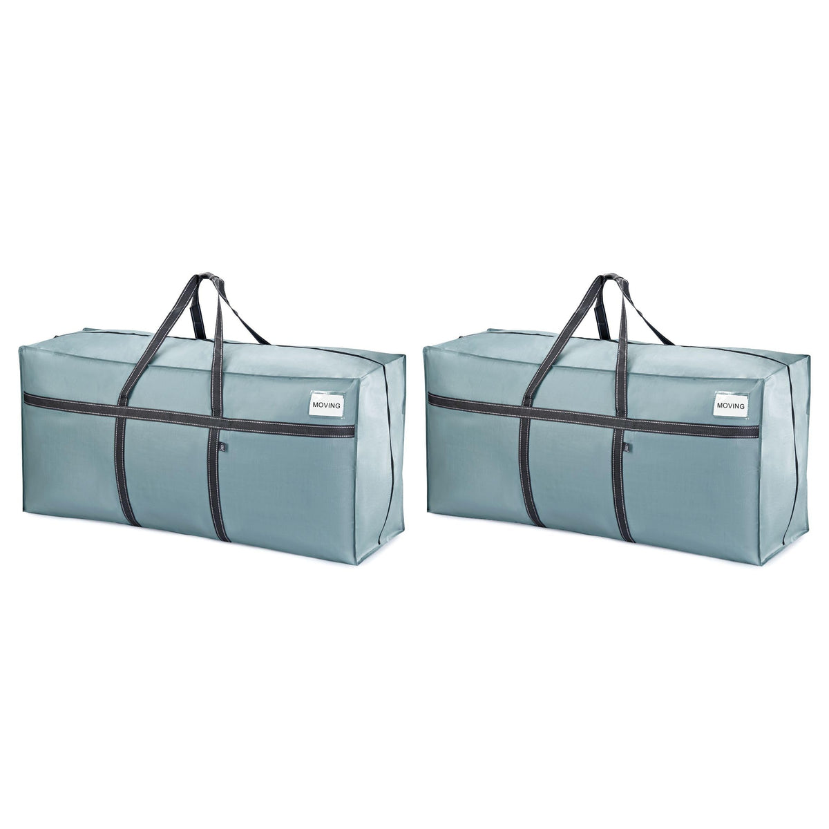 VENO 2 Pack Extra Large Moving Bags, Heavy Duty Storage, Moving Boxes, Large Storage Bins with Lids Alternative for College, Christmas Tree, Packing Supplies Essentials (Light Blue Matte, 2 Pack)