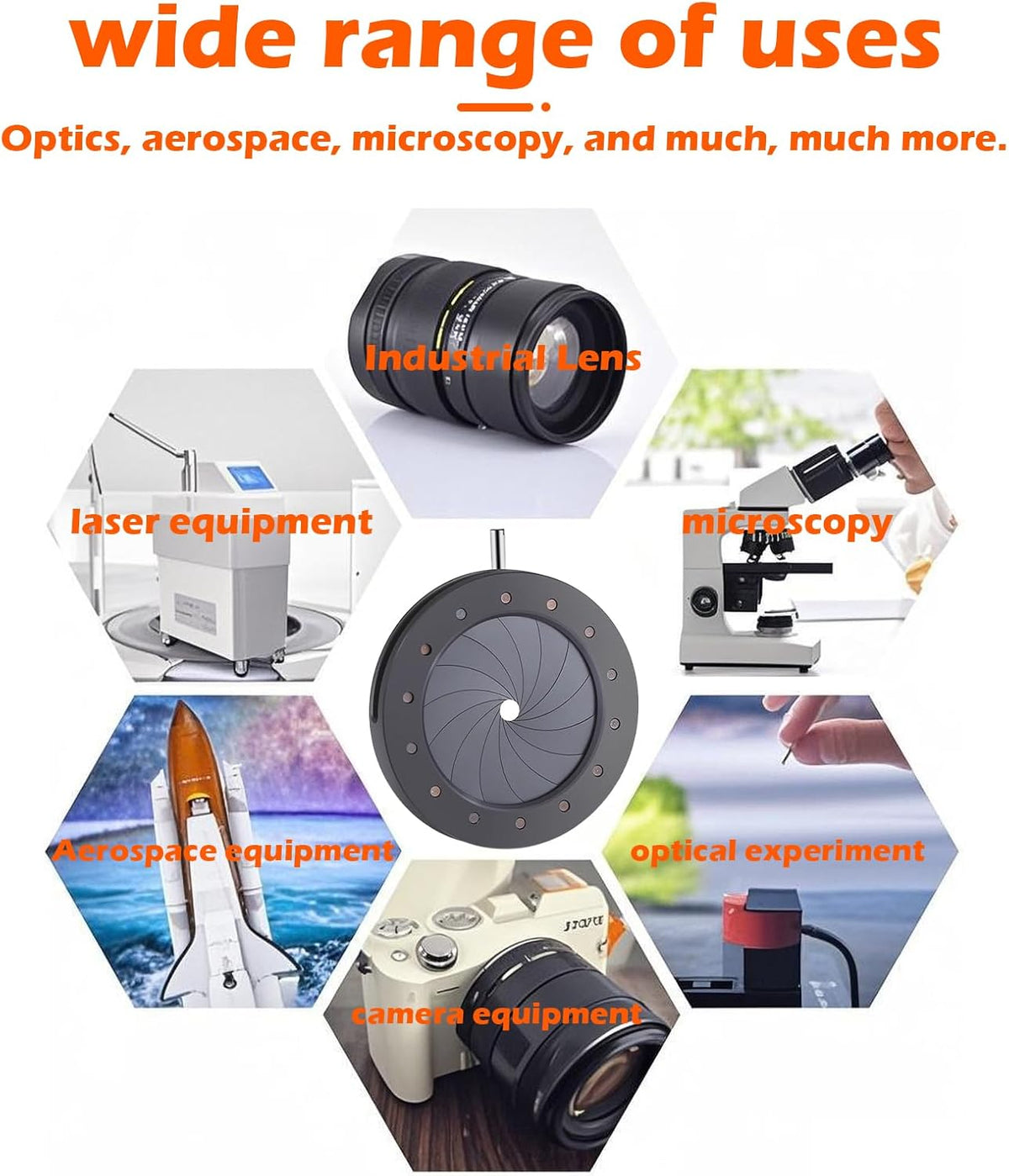 FotoAene Microscope(SK25) Microscope Adjustable Iris Aperture Diaphragm Aperture Adjustable Lens Optical Diaphragm