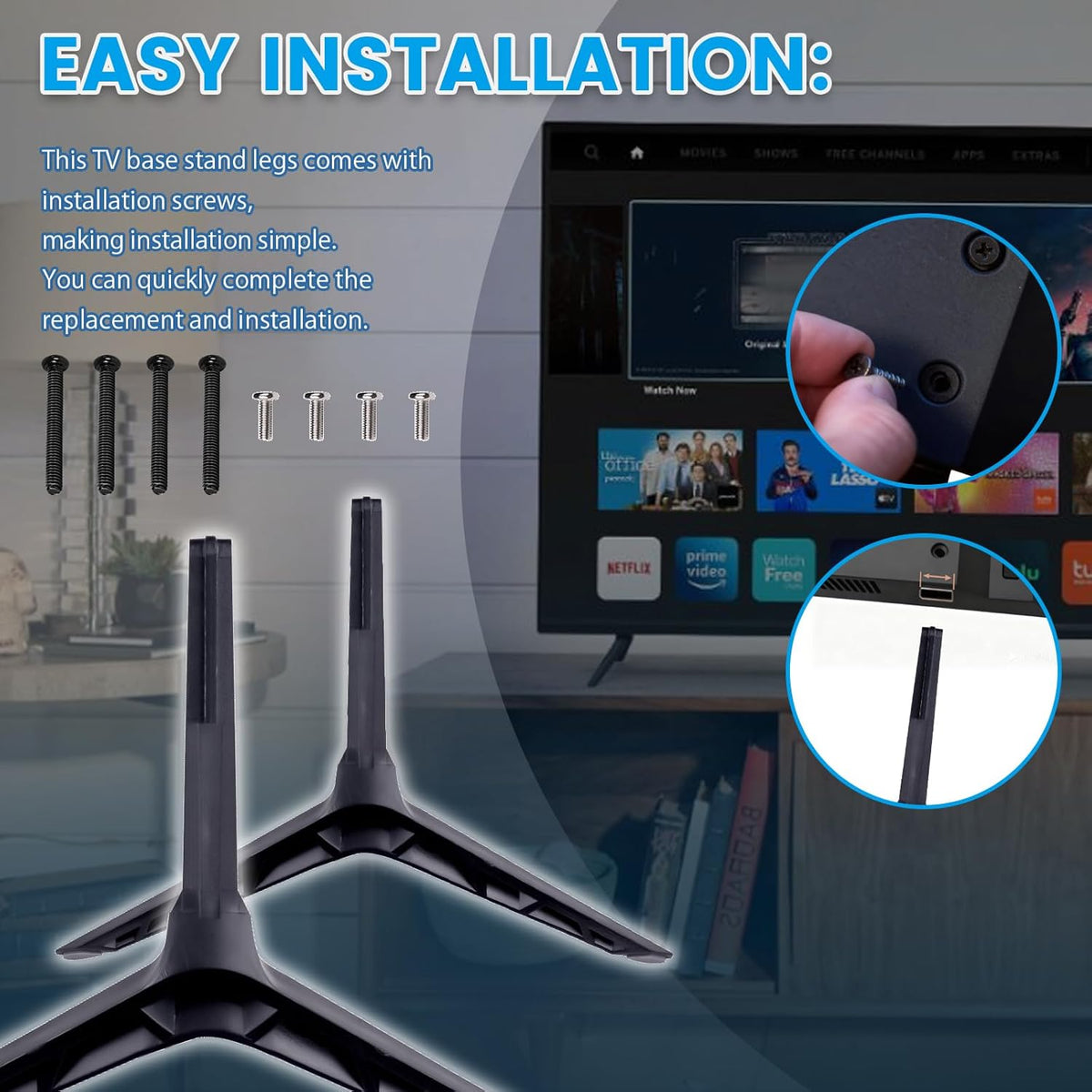 XYgdhqpt D40F-G9 V405-H19, TV Stand Legs (with Screw) Compatible with V-izio and Only Compatible with the Listed Models