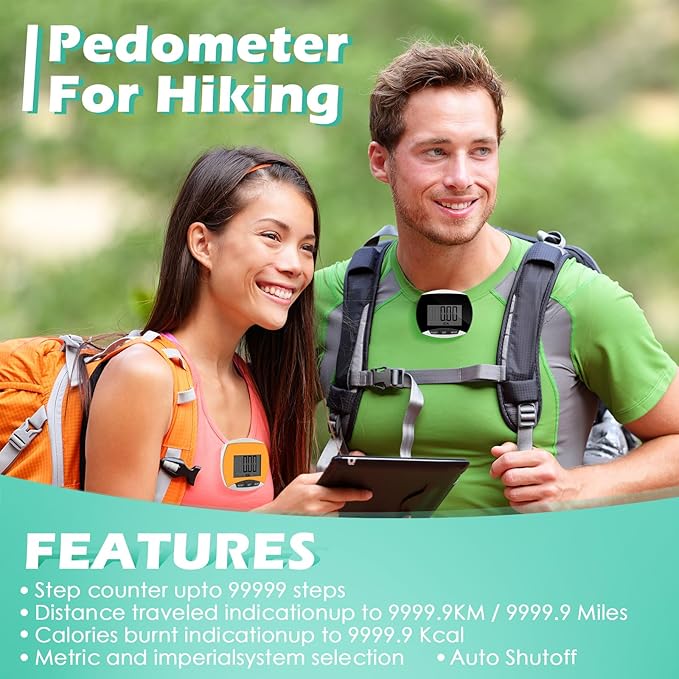 12 Pcs Simple Pedometer for Walking Bulk LCD Step Counter with Calories Burned Portable Step Tracker for Women Seniors Jogging Hiking Running Walking, 6 Colors