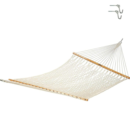 Original Pawleys Island 13OC Original Deluxe Cotton Rope Hammock with Free Extension Chains & Tree Hooks, Handcrafted in The USA, Accommodates 2 People, 450 LB Weight Capacity, 13 ft. x 55 in.