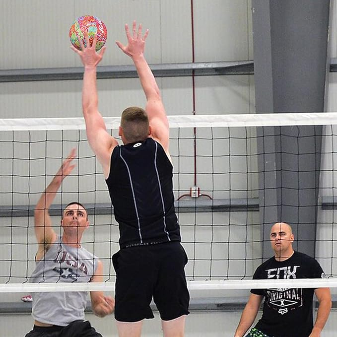 Volleyball Size 5 - Premium PU Leather, Ultra-Durable Soft to The Touch for Youth, Adults, Ideal for Indoor, Outdoor, Beach Sports Training