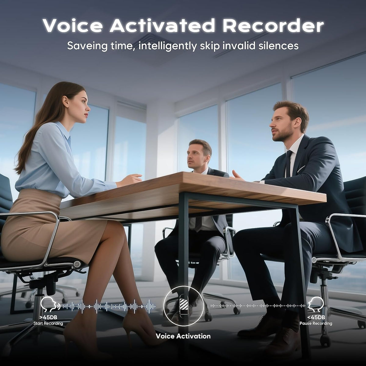 Tallkcoder 72GB MP3 Voice Activated Recorder - Recording Device with AI-Intelligent Noise Reduction for Lectures