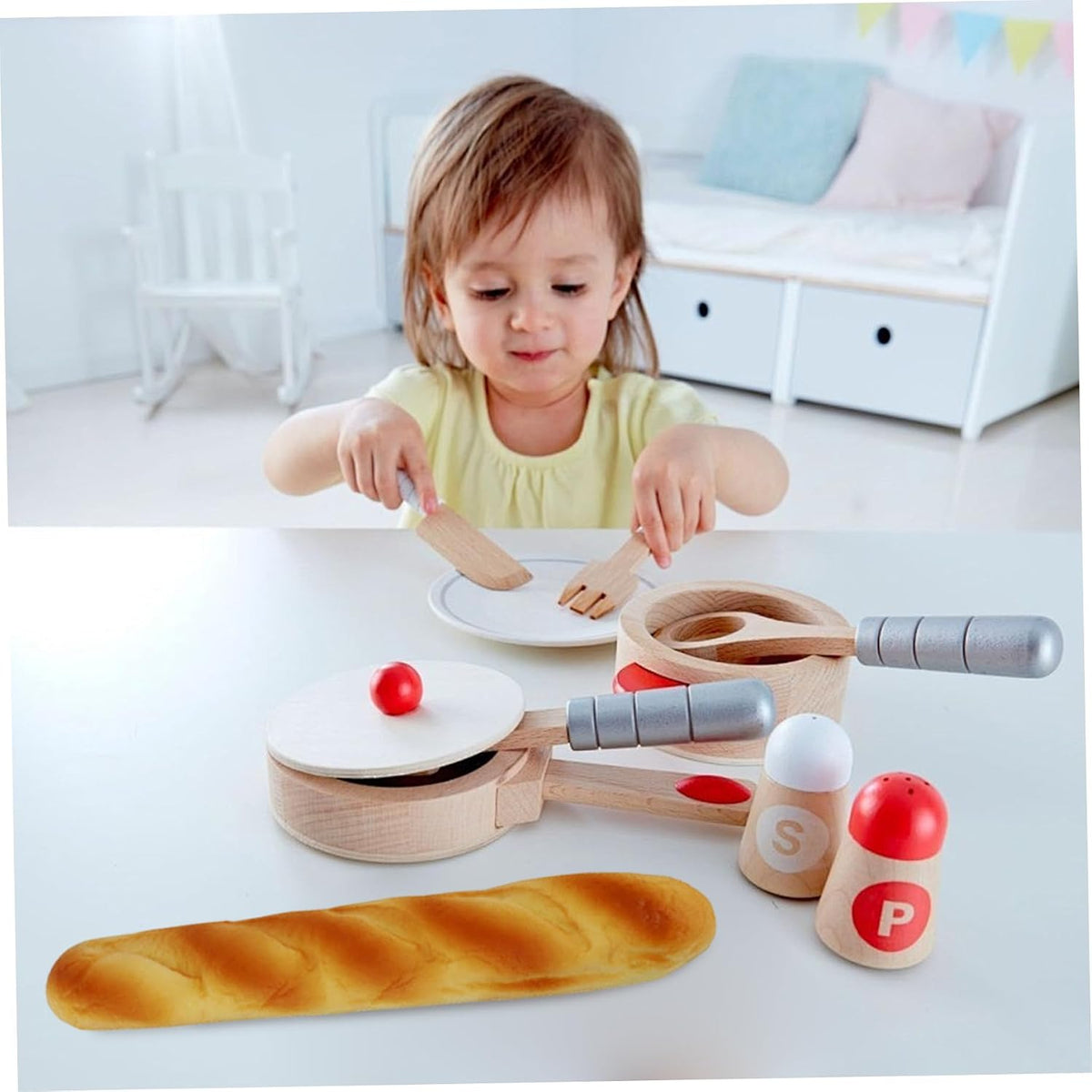 Xoeryoy 2PCS 13.8x2.4in Bread, PU Realistic Long Artificial Bread, Bake for Display, Photography Props, Bakery