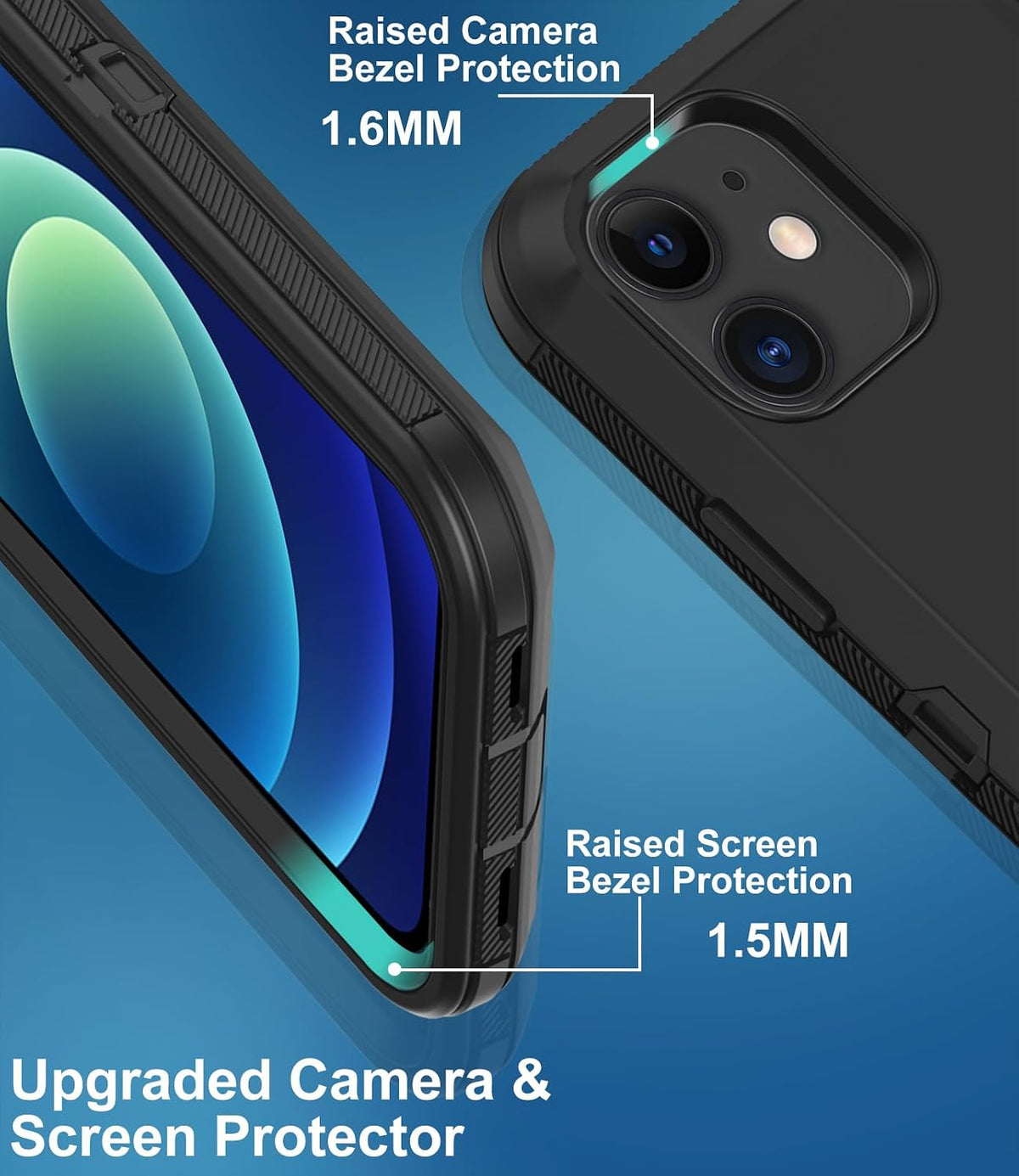Aimoll-88 12 12 2 12/12 2 for iPhone Case, iPhone Pro Case, with Screen Protector Heavy Duty Drop Protection Shockproof