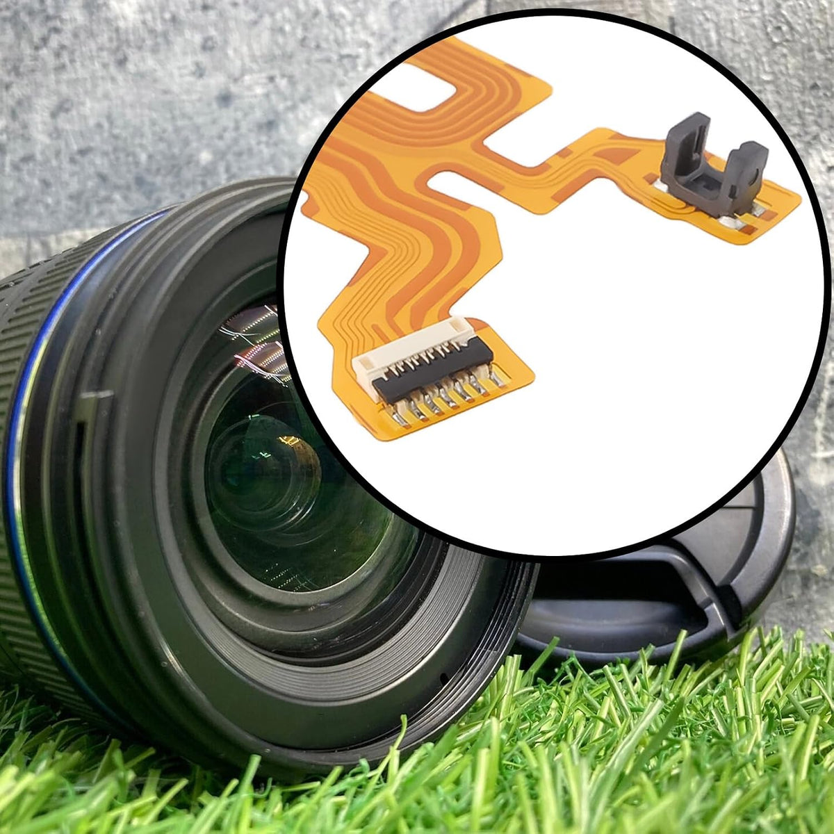 YINETTECH 14-42mm f/3.5-5.6 37mm,Repair 2 Lens Aperture Flex Cable with Components Compatible with Olympus ED EZ Ribbon