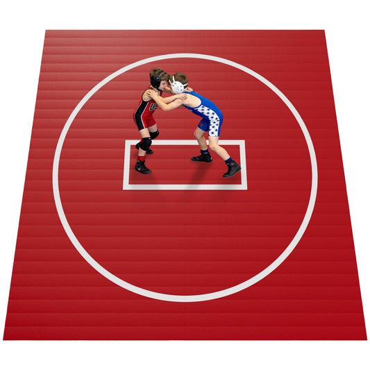 HFPFTS Wrestling Mat for Home, 10’x 10’x 1.25” Wrestling Mat, Safe Wrestling & Play Mat for Kids and Family, Jiu Jitsu, BJJ, MMA, Wrestling Mats, Martial Arts,Tumbling, Easy Clean, Gym Mat, Red