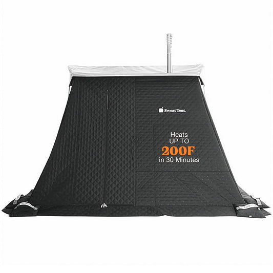 SweatTent Portable Outdoor Sauna (Extra Large) – Tent Only, Accessories Sold Separately – Wood-Fired Compatible, Quick Assembly – High-Temp Recovery Sauna for 10 Adults – Backyard & Camping Use