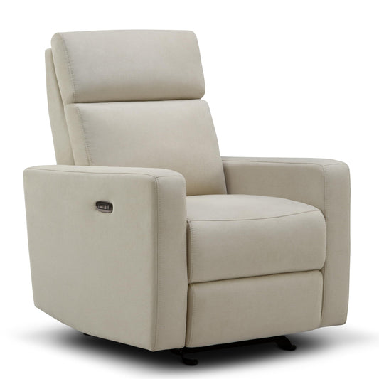 Nurture& The Glider Premium Power Recliner Nursery Glider Chair with Adjustable Head Support | Designed with a Thoughtful Combination of Function and Comfort | Built-in USB Charger (Ivory)