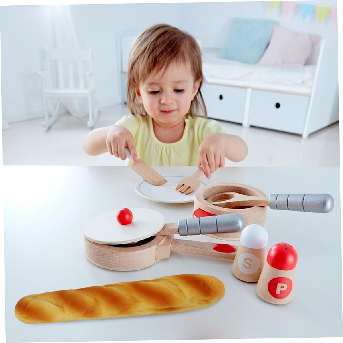 Xoeryoy 2PCS 13.8x2.4in Bread, PU Realistic Long Artificial Bread, Bake for Display, Photography Props, Bakery Ornament
