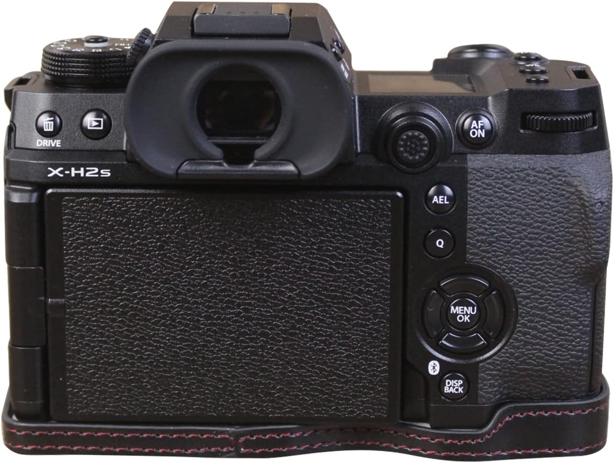 Rieibi X-H2S/ X-H2 XH2S/ XH2 Case - Quality PU Leather Half Case for Fujifilm Mirrorless Digital Camera - Black