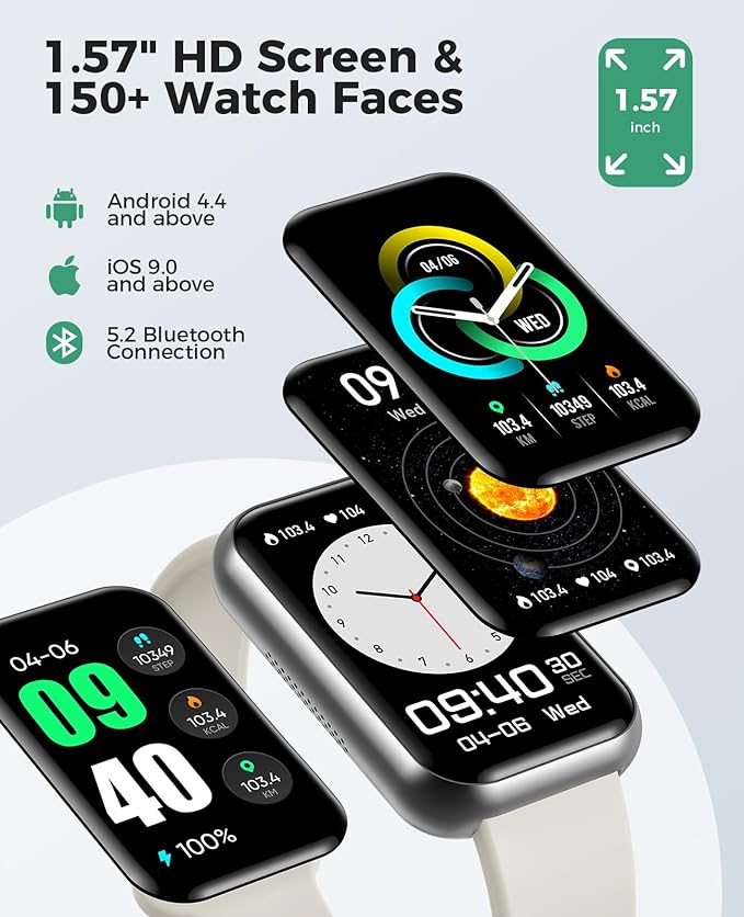 Smart Watch Fitness Tracker (Answer/Make Call), 24/7 Heart Rate Spo2 Blood Pressure Monitor Sleep Tracker, 114 Sports Modes Pedometer Calorie Step Tracker, Waterproof Activity Tracker for Men Women