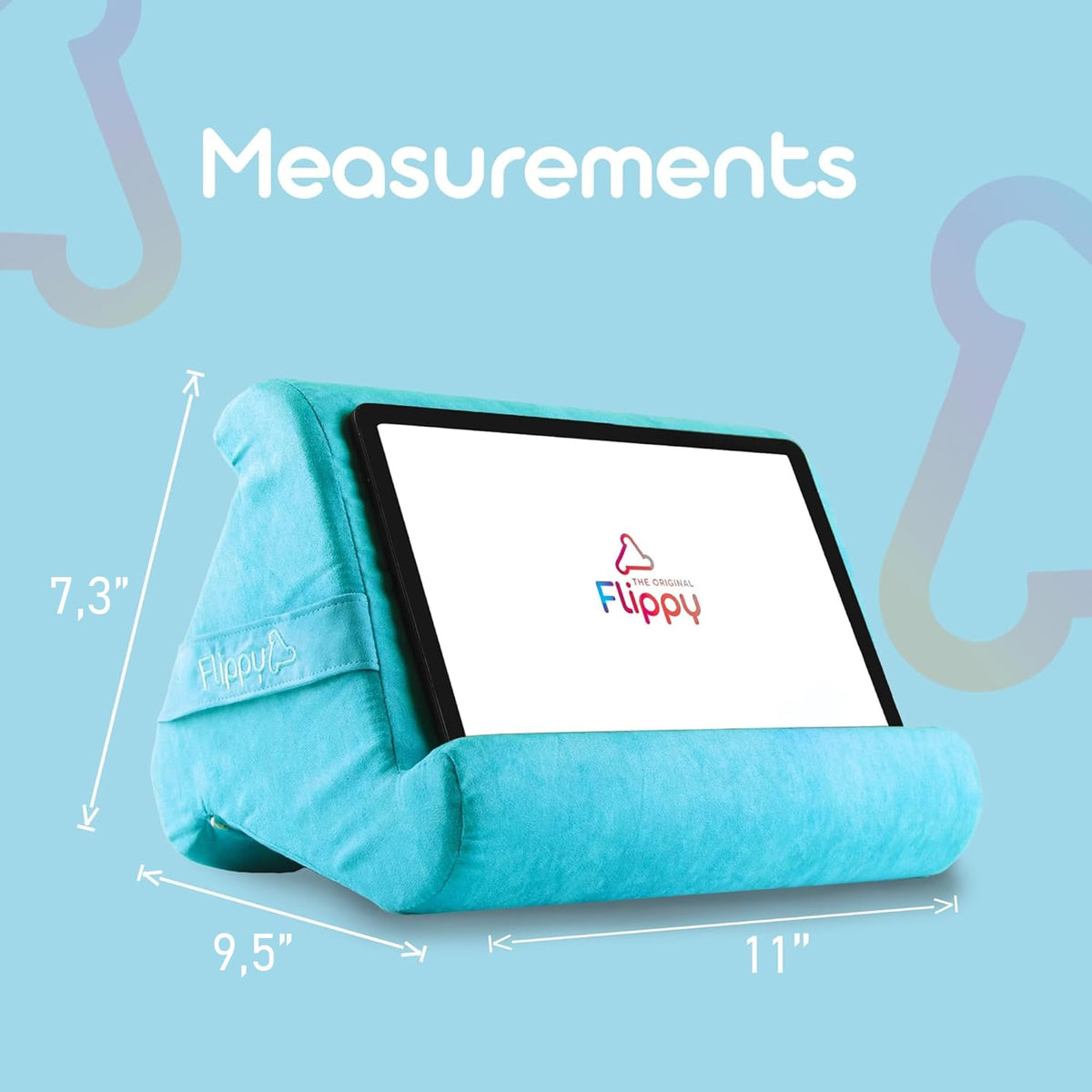 Flippy Original Tablet Pillow Stand & iPad Holder, Gift for Book Lovers & Readers, Multi-Angle Stand with Storage for Lap, Desk & Bed, Compatible with Kindle, Fire, iPad & Samsung, I Wanna Go to Miami