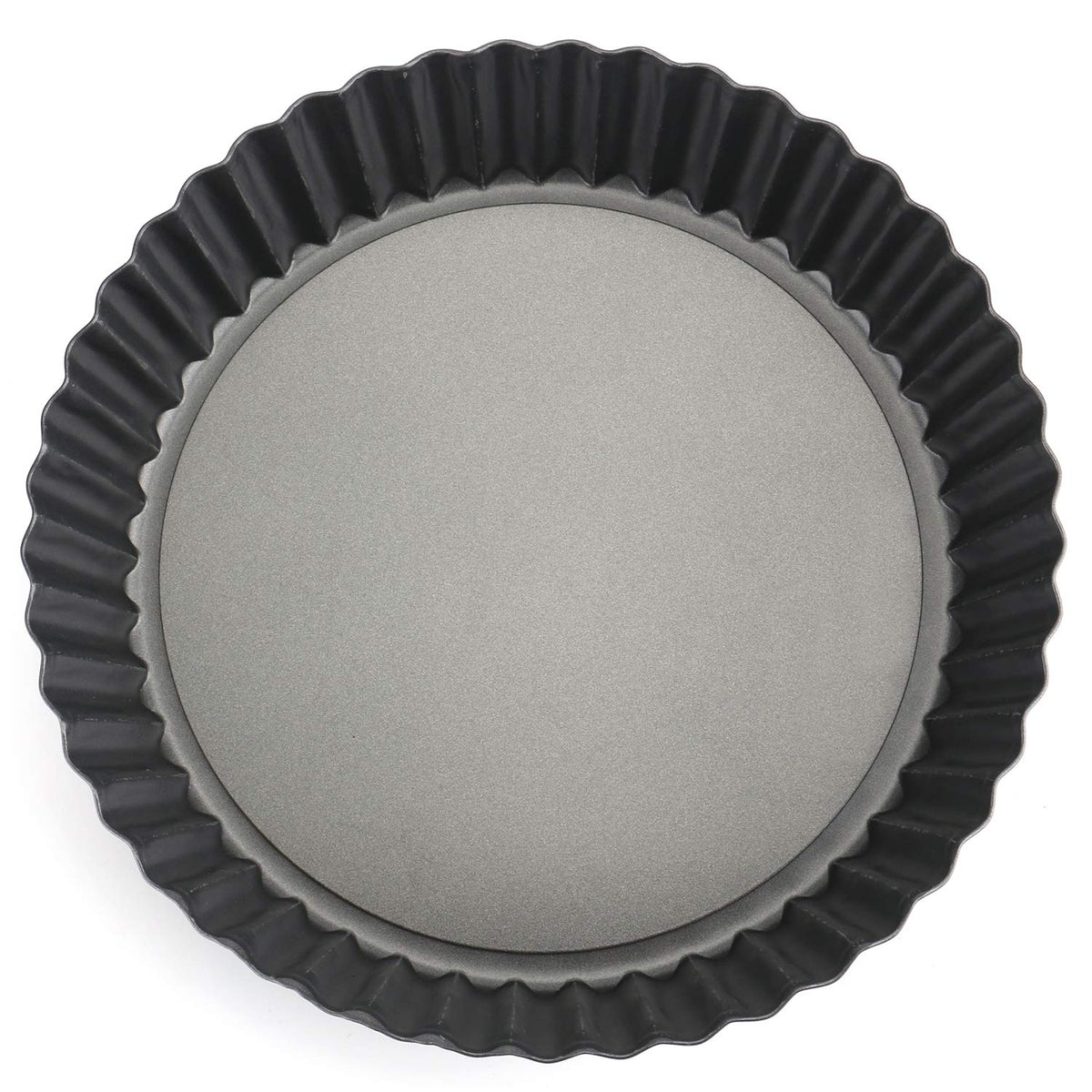 Tosnail Deep Tart Pan, 9.5" x 2" Quiche Pie Pan with Removable Loose Bottom, Fluted Baking Pan