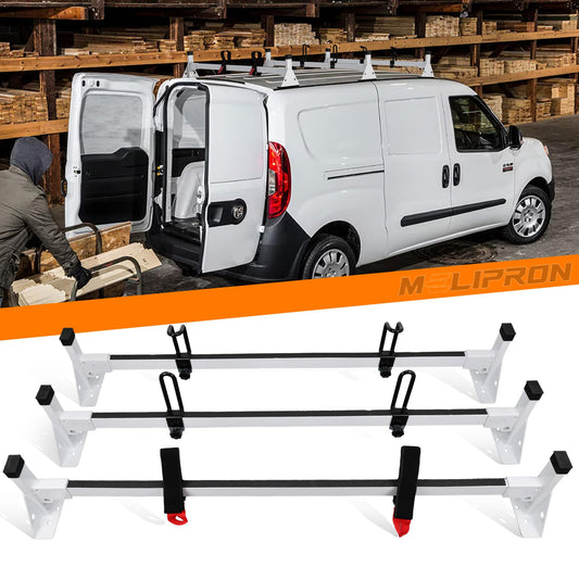 MELIPRON Cargo Van Roof Ladder Rack Fit for RAM ProMaster City 2015-2024 3 Crossbars