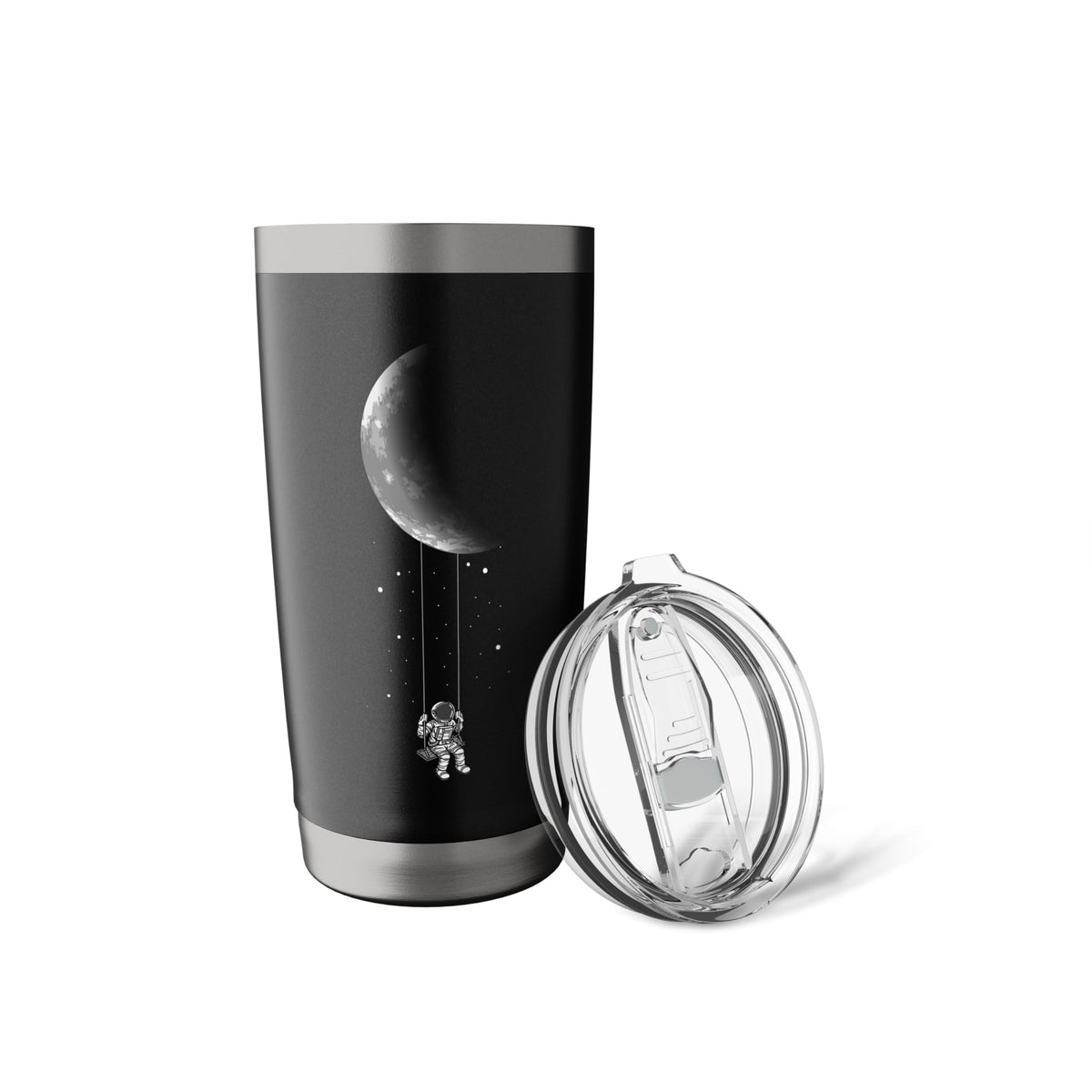 Moon Swing - Stars Galaxy Astronaut Universe Space Stainless Steel Insulated Tumbler