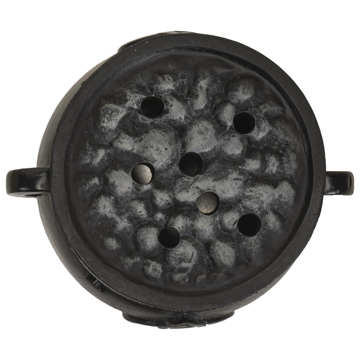 Pacific Giftware Black Celtic Triquetra Symbol Cast Iron Cauldron Incense Cone Burner Decorative Wiccan Pot with Lid Polyresin Home Decor 3.14" H