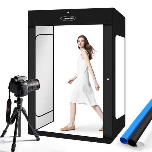Professional Photography Studio LED Dimmable Large Shooting Tent 47x39x78 ZKEEZM Large Lightbox Photo Video Continuous Lighting Cube Shooting Tent Kit Soft Box with 3Colours Backdrops and Carrying Bag