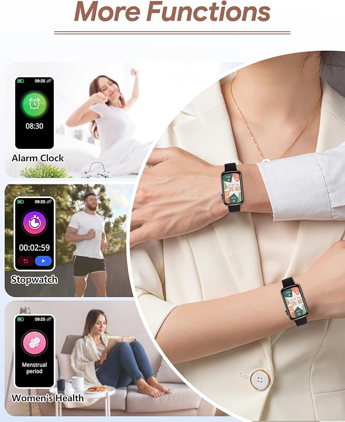 Fitness Tracker, Fitness Watches for Women Men with Heart Rate Monitor Blood Oxygen Sleep Tracker Pedometer, 1.47" Smart Watch Step Calorie Counter for Android iOS IP68 Waterproof (Black)