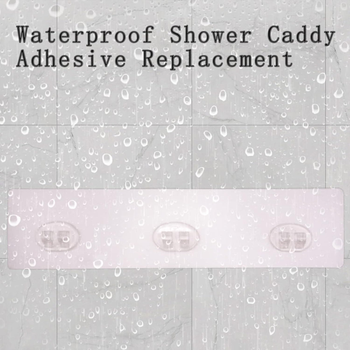 Skiennix Shower Caddy Adhesive - Strong Transparent Replacement Sticky Pads | No Drilling, Ideal for Bathroom & Kitchen Storage