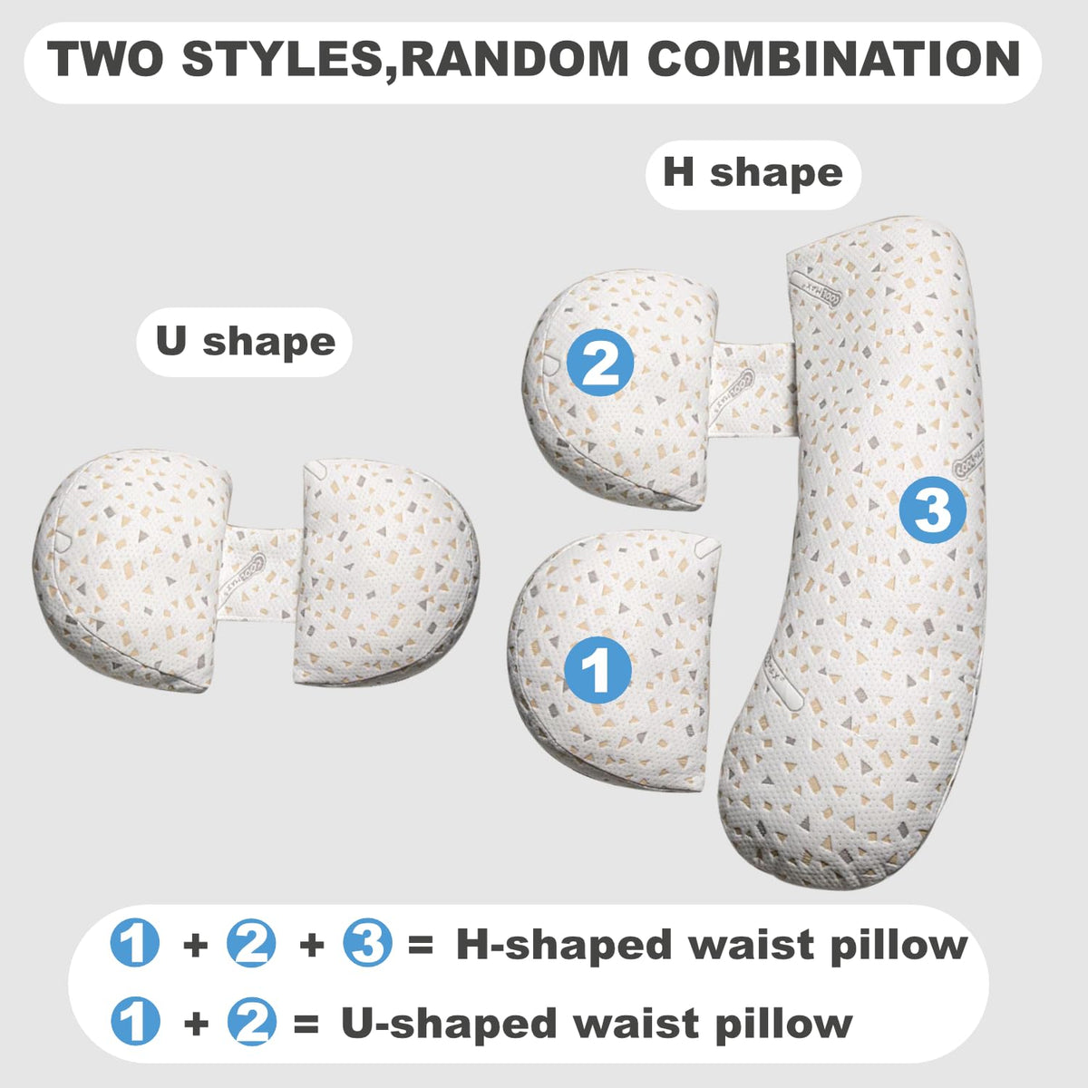 YZCCtixi Pregnancy Pillow for Women - Maternity Pillow for Back Pain Relief & Full Body Support, Soft Sleeping Pillow with Removable Cover for Side Sleepers and Pregnancy