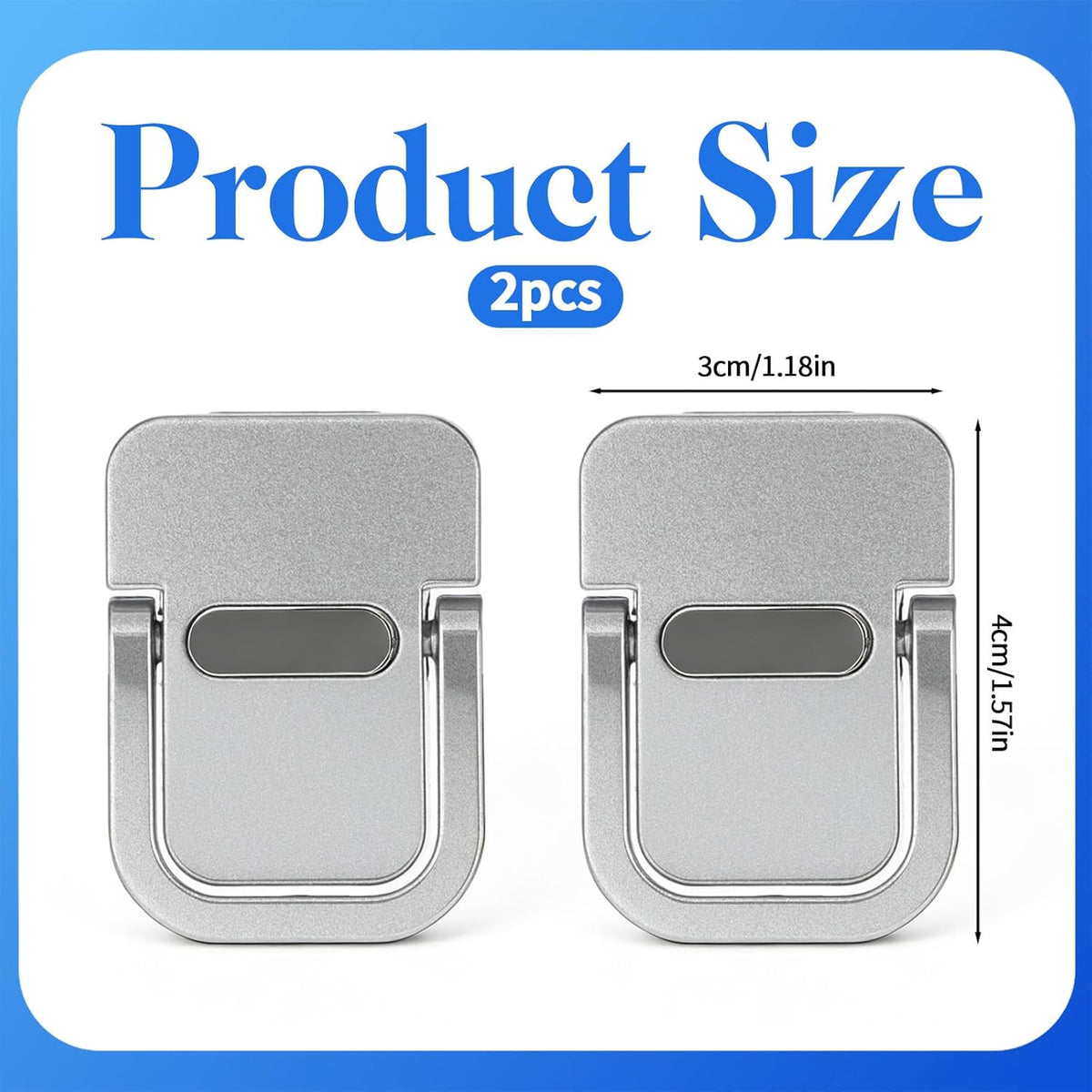 Xosjska 2 PCS Invisible Computer Keyboard Stand, Portable Keyboard Riser, Zinc Alloy Self-Adhesive Mini Laptop Stand