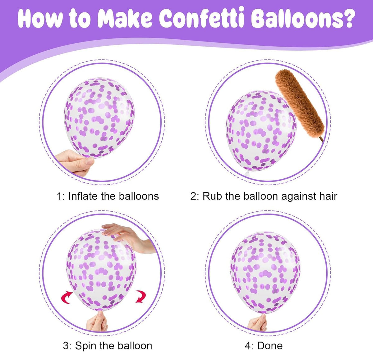 Skiennix 12-Inch Pearl Metallic Purple Balloons - 50PCS Macaron Light Purple Confetti for Parties & Celebrations