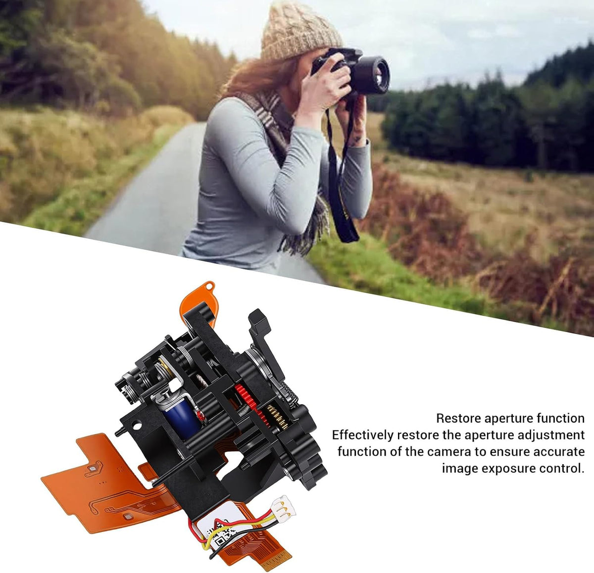 D7000 XUMIUZIY Aperture Assy for DSLR Camera, ABS Aperture Control Assembly Repair Part