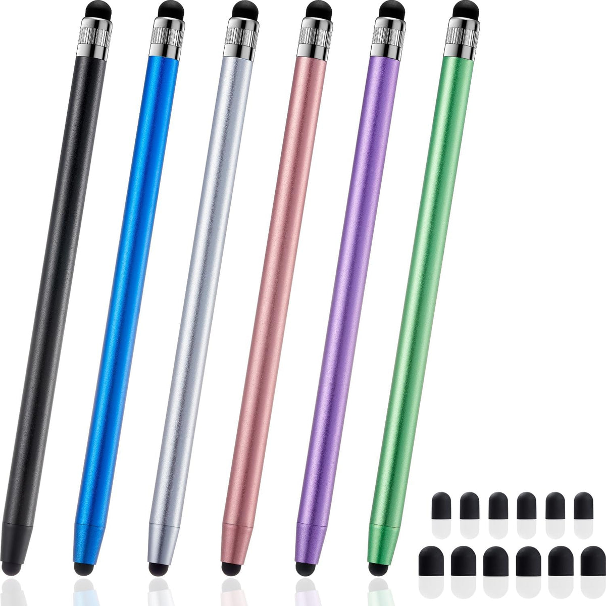 ChaoQ 6pcs Stylus Pen for Touchscreen, High Sensitivity and Precision Stylus Pen for iPad iPhone Android Suitable