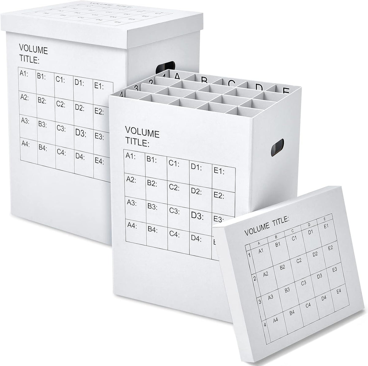 PerKoop Blueprint Holder | 2-Pack Storage Organizer with 40 Slots | 25 x 17.7 x 14.2 Inch for Home & Office