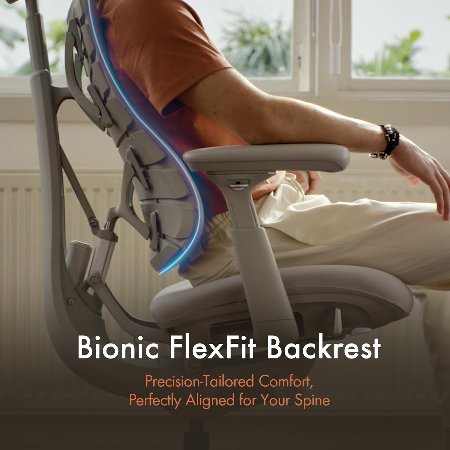 LiberNovo Dynamic Ergonomic Desk Chair + Footrest + Extra Rechargeable Power Pack Bundle - Comfy Home Office Chair with Adaptive Lumbar Support, 160° Recline & Built-in Spine Stretch, Black+45cm