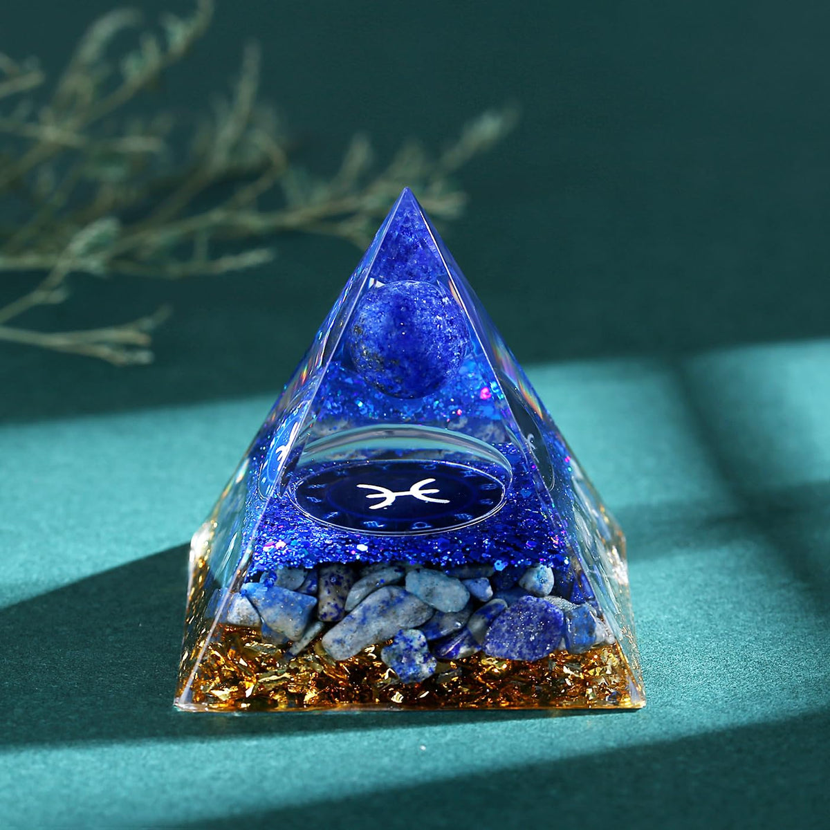 YATOJUZI 12 Zodiac Pisces Birthday Gifts for Women Men Blue Solidate Healing Crystals Natural Crystal Stones Gemstones Orgonite Chakra Reiki Lucky Energy Decor for Office Desk Decorations