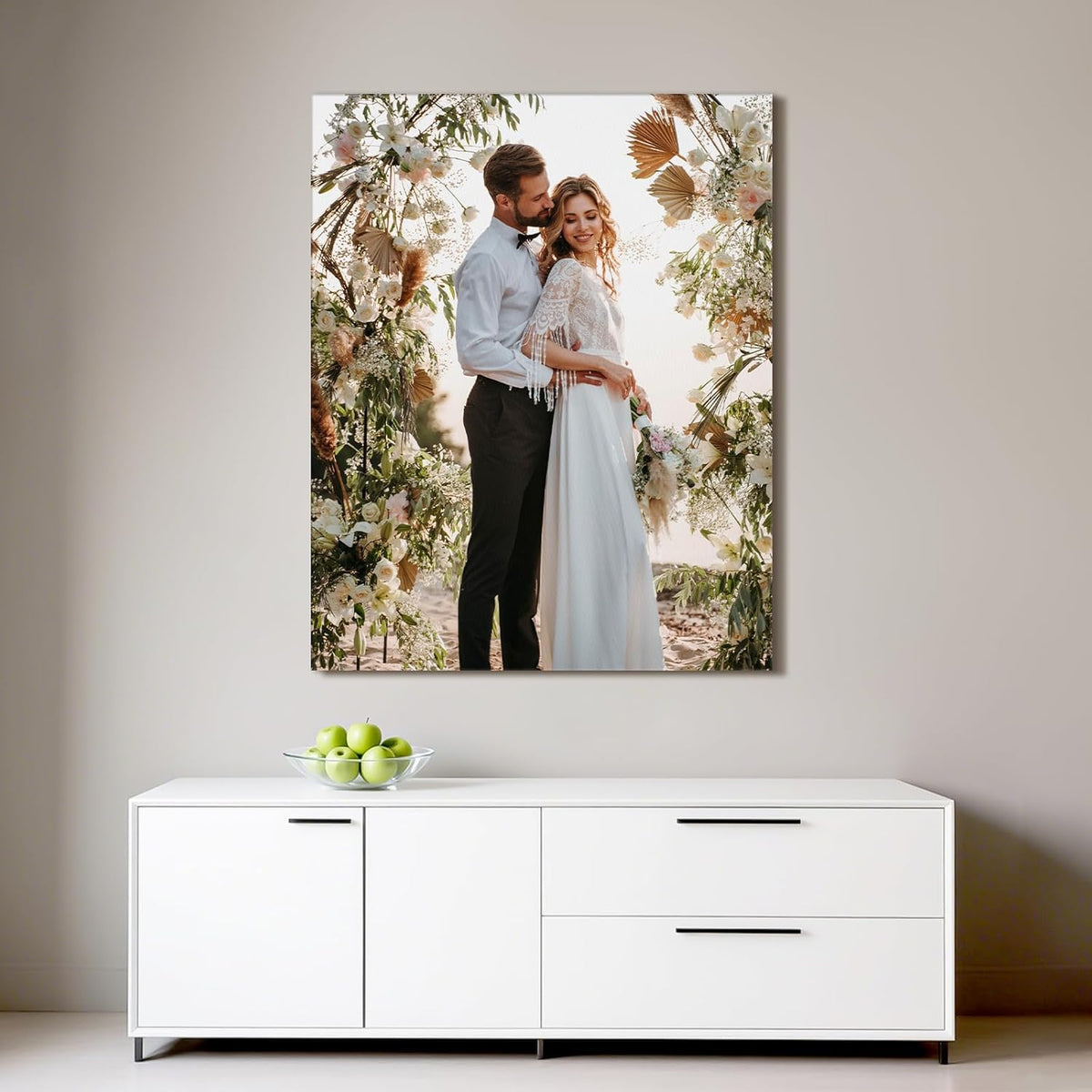 Skiennix Custom Canvas Prints - Personalized Photo Wall Art for Weddings, Family & Home Decor | 16x20 Wrapped Frame