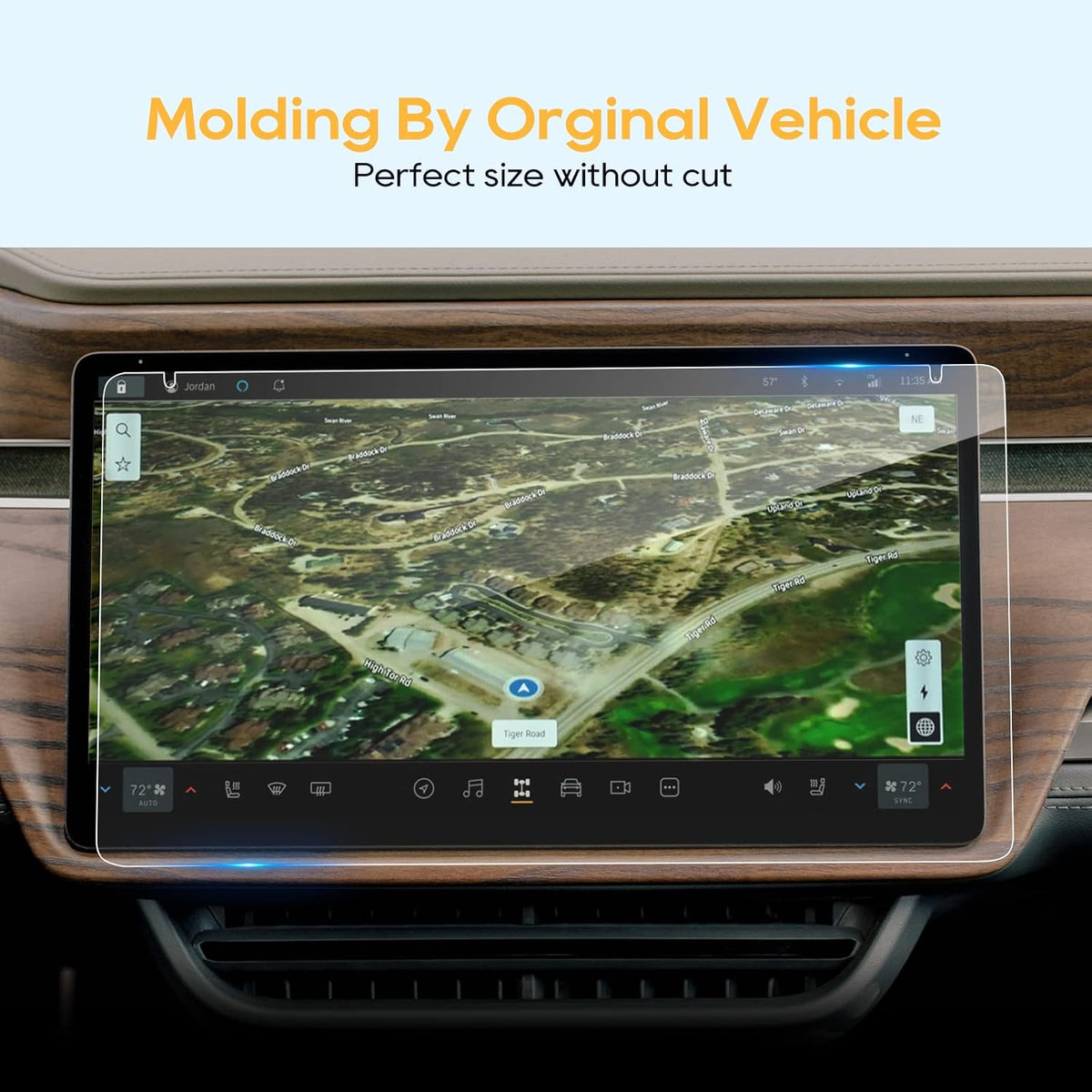 2022 2023 R1T R1S 15.6 Inch 9H LFOTPP Glass Screen Protector for / Tempered Glass Navigation Hardness Car Infotainment