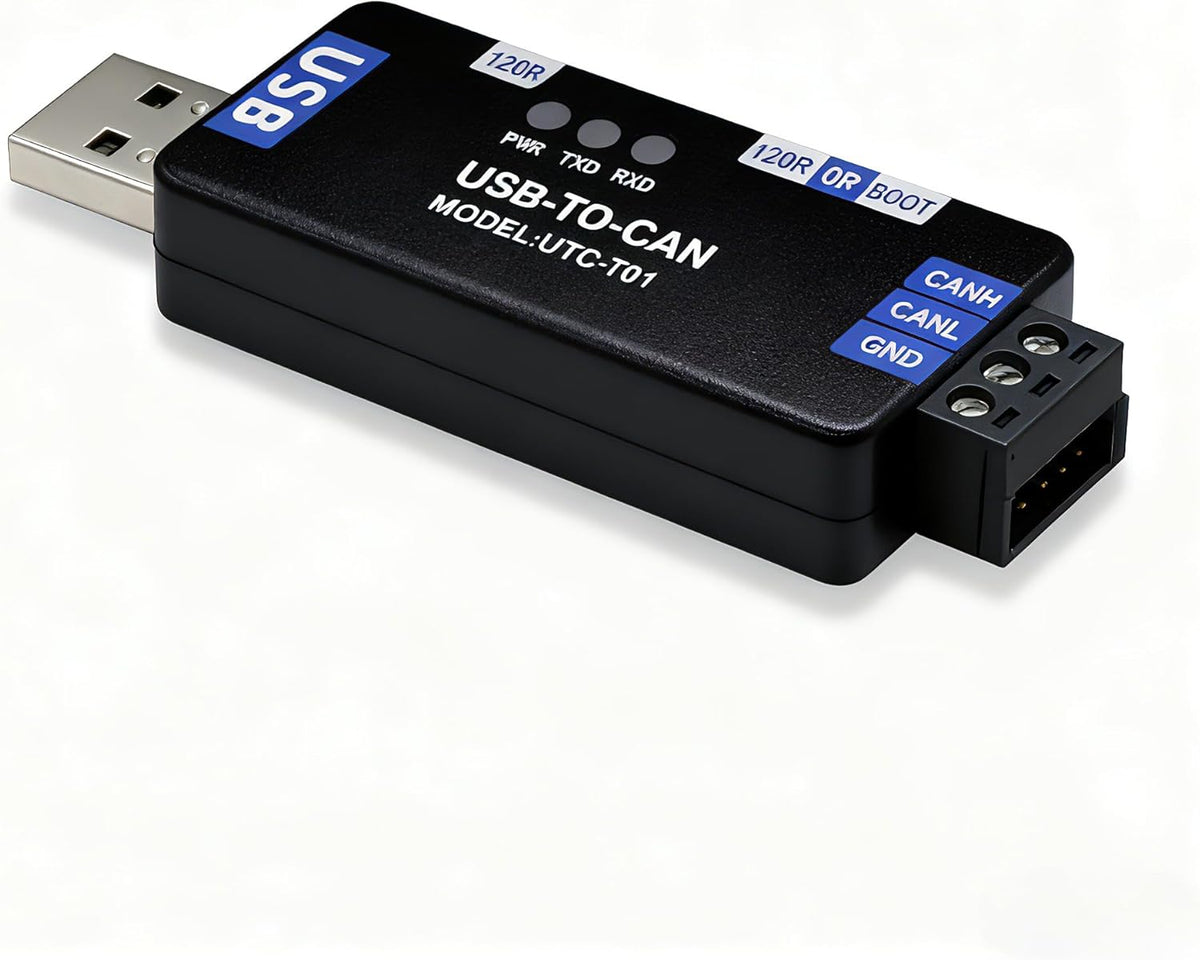 Xiusiyt USB to CAN Bus Converter with Preloaded PCAN Firmware - Ideal for Automotive & Industrial Robotics Applications