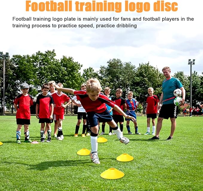 Football Training Equipment | Speed Agility Training Set, Including 1 Agility Ladder, 4 Steel Piles,12 Disc Cones,1 Resistance Umbrella .| for Athletes/Sports Including Football & Basketball