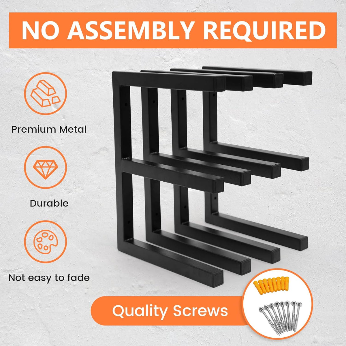 Wood Organizer Rack by [Brand Name] - Heavy Duty Wall-Mounted Lumber Storage | 3-Level System, Holds 220 LBS Per Level (Black)