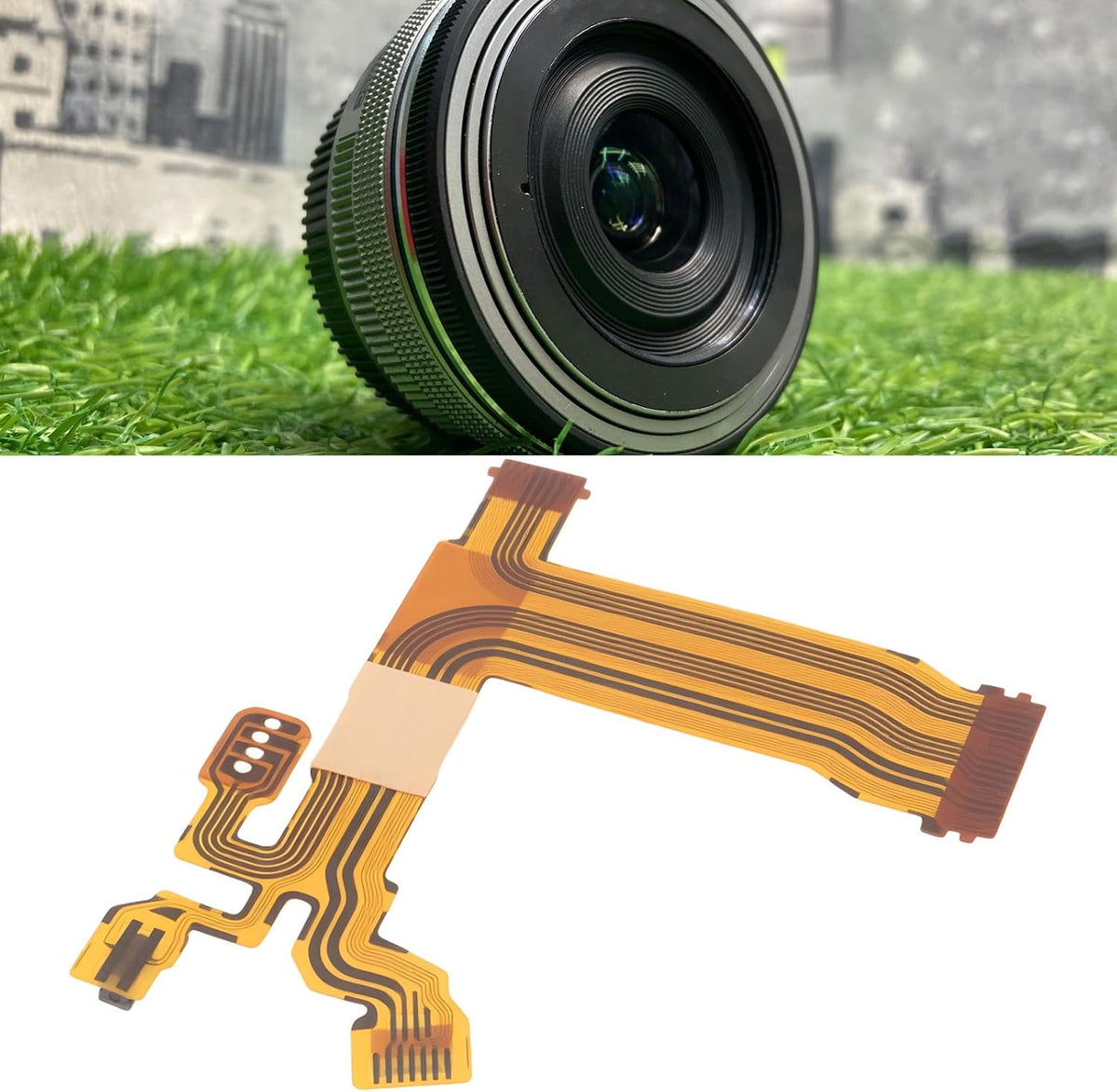 YINETTECH 14-42mm f/3.5-5.6 37mm,Repair 2 Lens Aperture Flex Cable with Components Compatible with Olympus ED EZ Ribbon