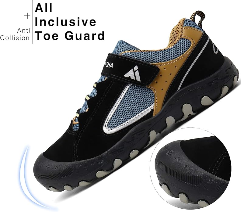 Mishansha Kids Hiking Boots Toddler Girls Boys Hiking Shoes Water-Resistant Anti-Collision Non-Slip Athletic Outdoor Trekking Boots