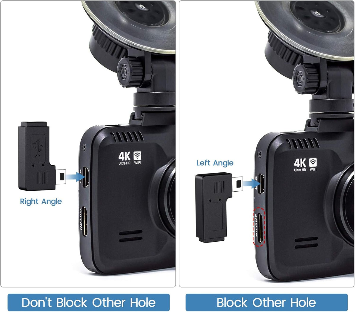 YEAOI R2-4K, V1 V1P V5 V3 Mini USB Dash Cam Power Cord for Rove Car Charger Cable for Rexing Pro Car Dashboard Camera