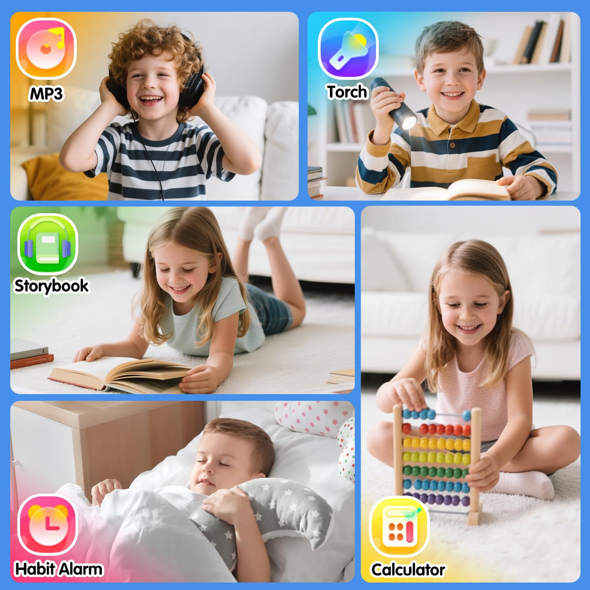 Sedzofan Smart Watch for Kids with 24 Puzzle Games HD Touch Screen Camera Video Music Player Pedometer Alarm Clock Flashlight 12/24 hr Kids Watches Gift for 4-12 Year Old Boys Girls Toys for Kid