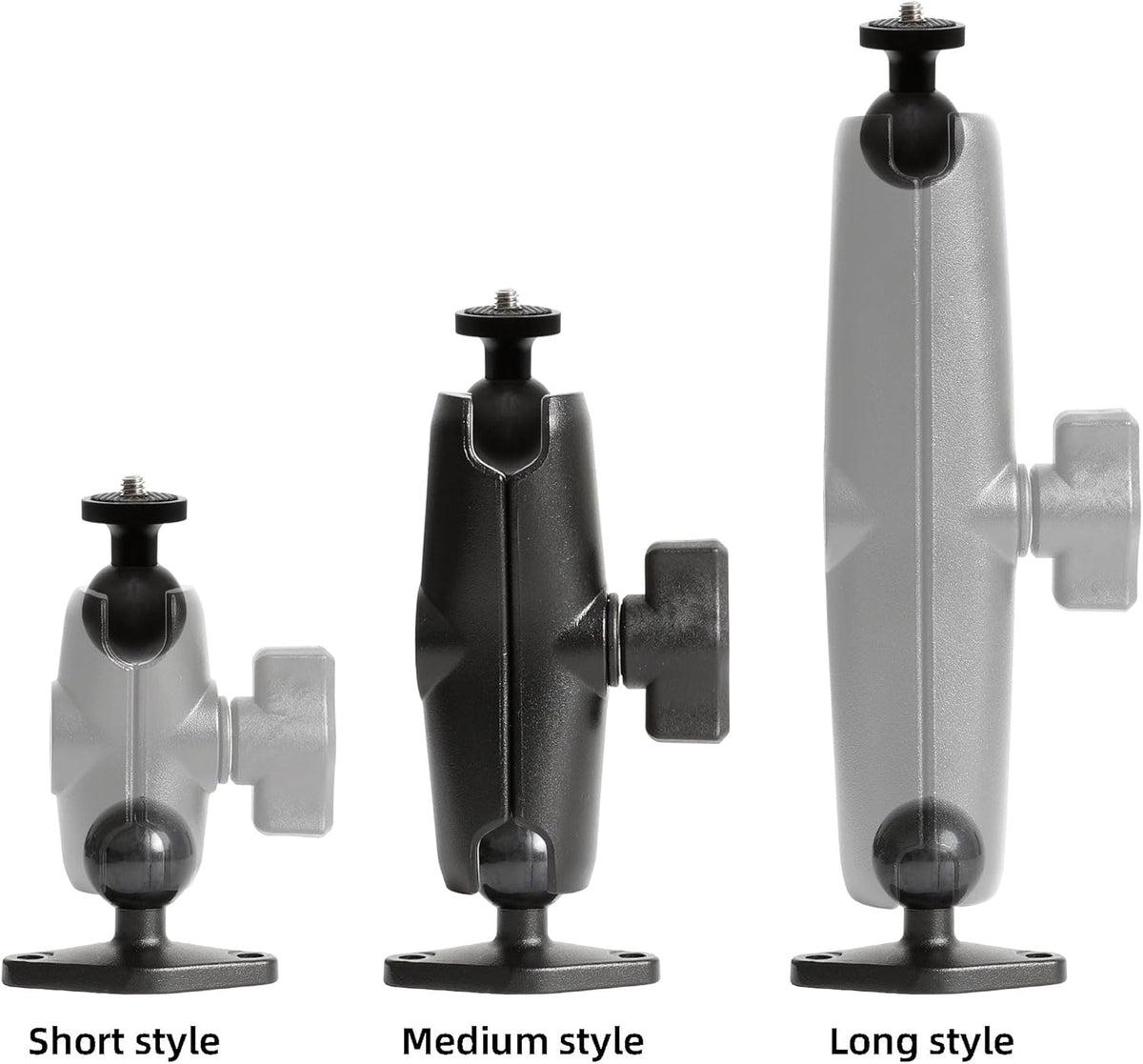 xik 1/4"-20 Thread Camera Mount Holder for Wall/Desk/Car/Boat,AMPS Standard Hole InstallationFits DSLR, CCTV, Action