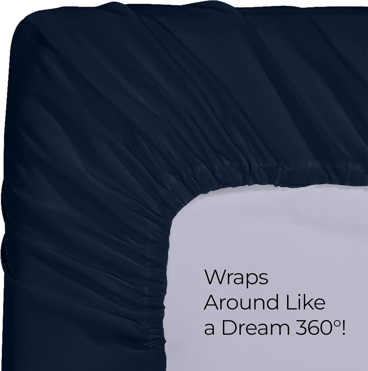 Utopia Bedding Full Fitted Sheet - Deep Pocket Soft Microfiber - Navy - Shrinkage & Fade Resistant