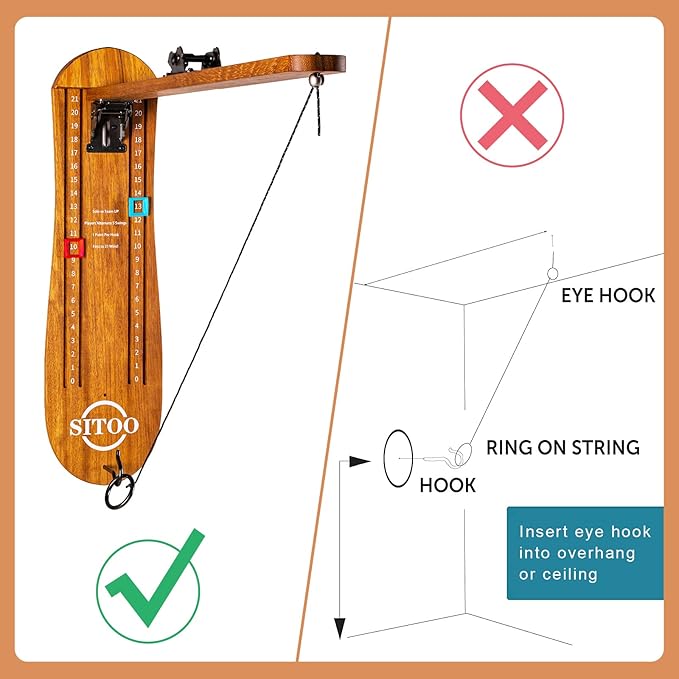 Ring Toss Game for Adults, Outdoors Games, Hook and Ring Game with Foldable Arm