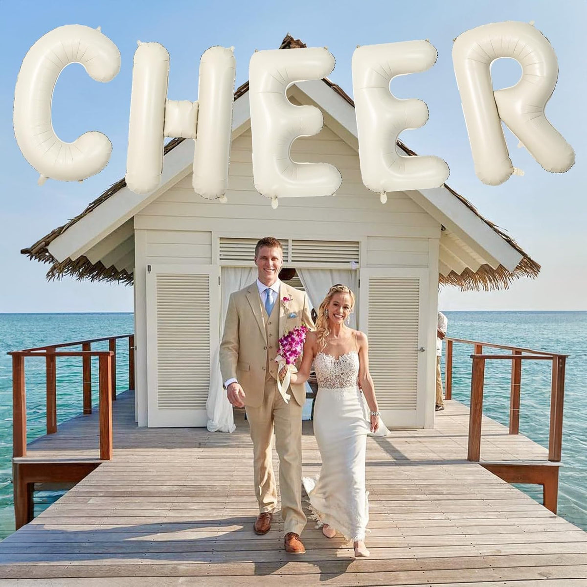 Skiennix 40-Inch Custom Letter Balloon - Giant Cream White Alphabet G Foil for Birthday Parties
